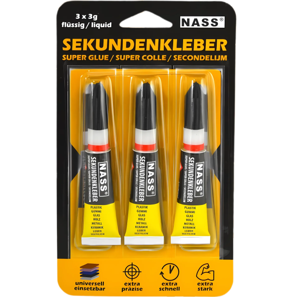 NASS - Sekundenkleber 3 x 3g